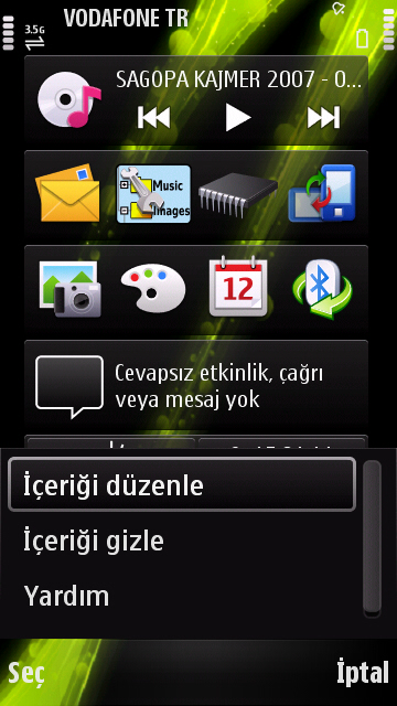 Green Drops (s60 v5 themes) >>default icon çok şık bir tem