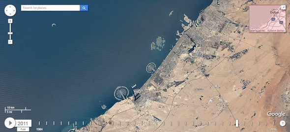 Google Dubia'yi 32 yıl uydudan izledi! İşte sonuç...