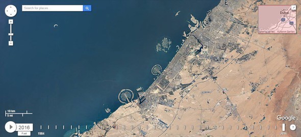 Google Dubia'yi 32 yıl uydudan izledi! İşte sonuç...