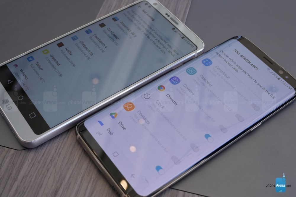 Ultra Geniş Ekranlı Galaxy S8 ve LG G6'nın Karşılaştırması