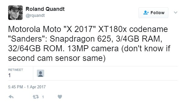 Moto X 2017 Görselleri İnternete Sızdırıldı 