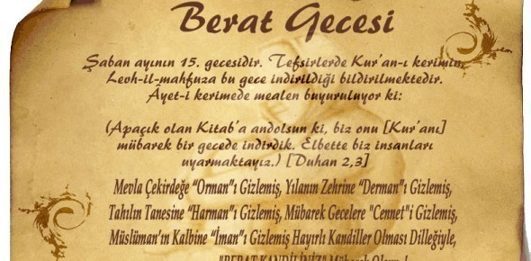 Berat Kandili ve Gecesi WhatsApp Resimli Mesajları