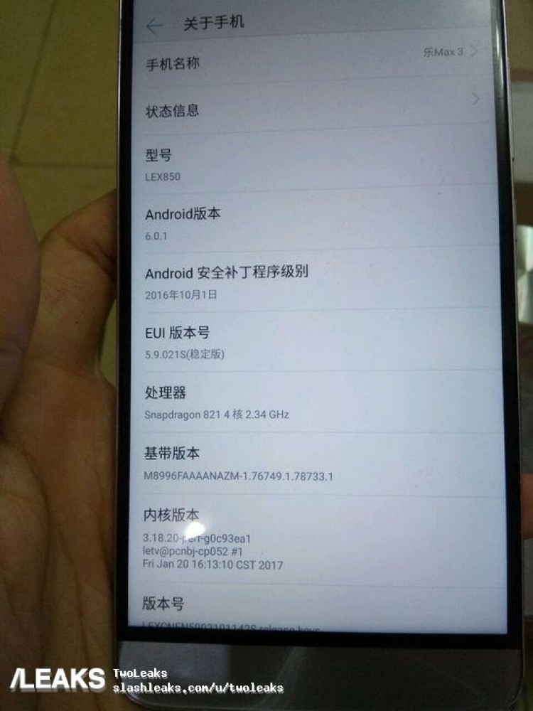 LeEco Le Max 3 Canlı Görüntüleri İnternete Sızdırıldı