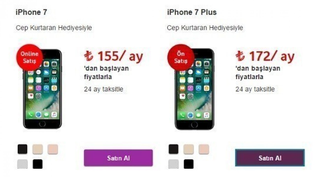 Vodafone iPhone 7 ve iPhone 7 Plus modellerini ön satışa sundu
