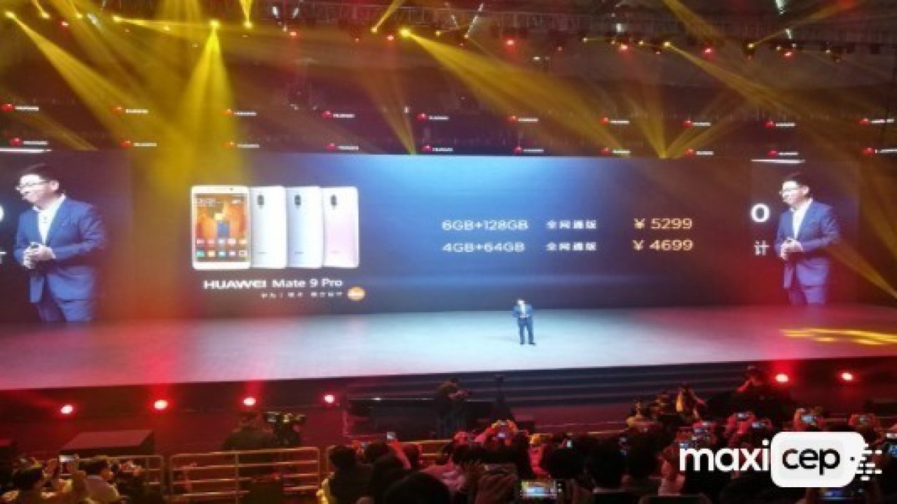 Huawei Mate 9 Pro 5.5 inç Dual Edge Ekranla Duyuruldu