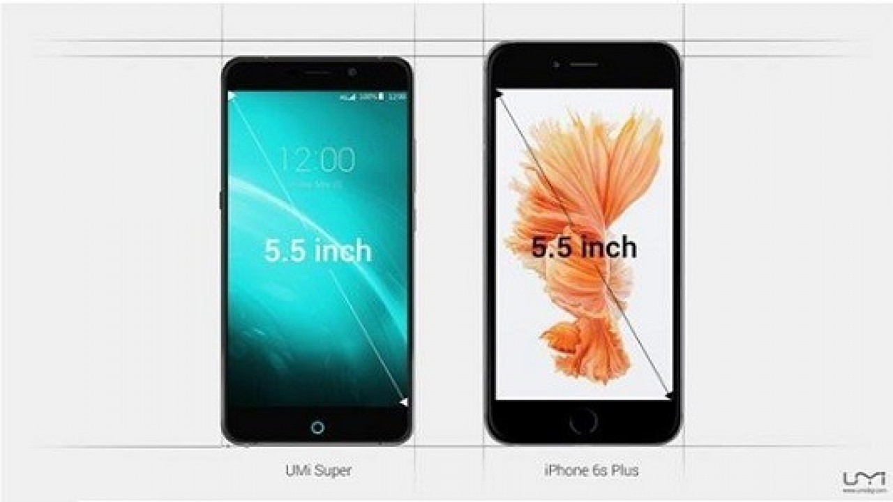 Çinli UMI'nin yeni akıllısının ekran / gövde oranı iPhone 6S Plus'dan daha iyi