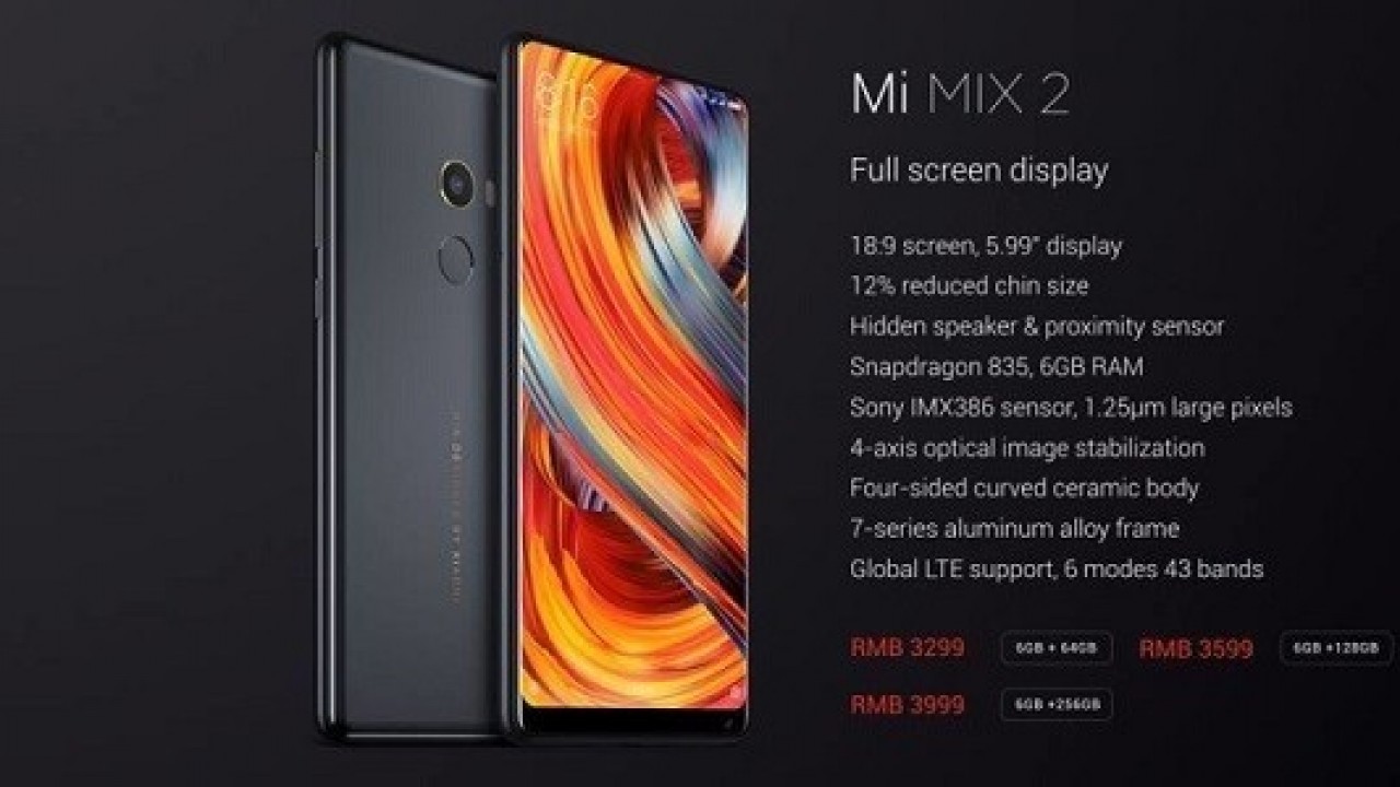 Xiaomi Mi MIX 2 Hindistan'da Satışa Sunuldu