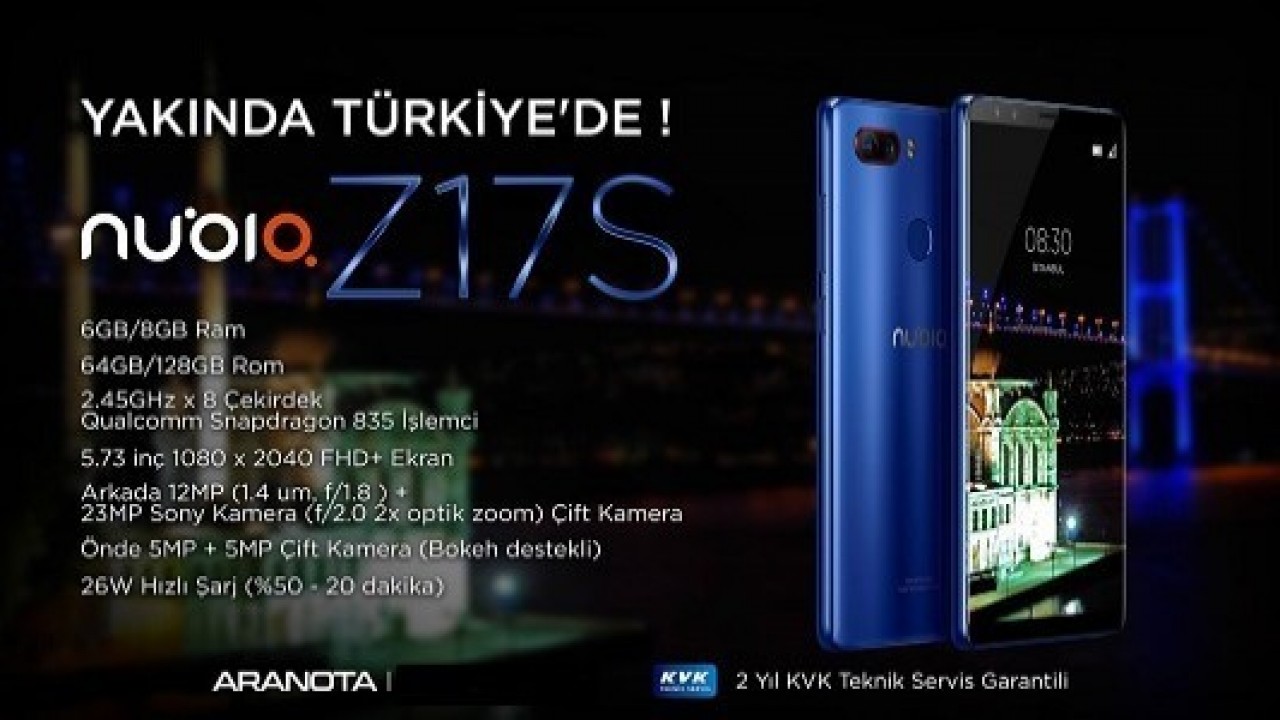 ZTE Nubia Z17S Türkiye Pazarında Satışa Çıkıyor