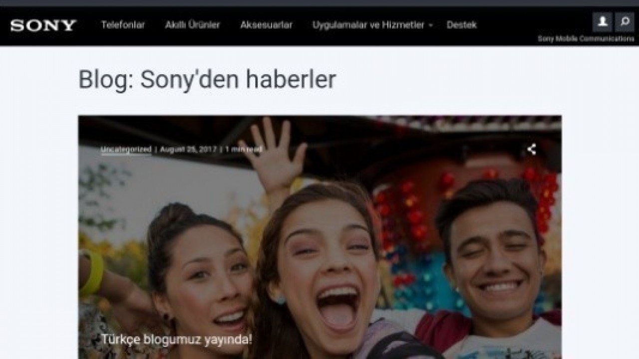 Sony Mobile’ın Türkçe Bloğu Yayında