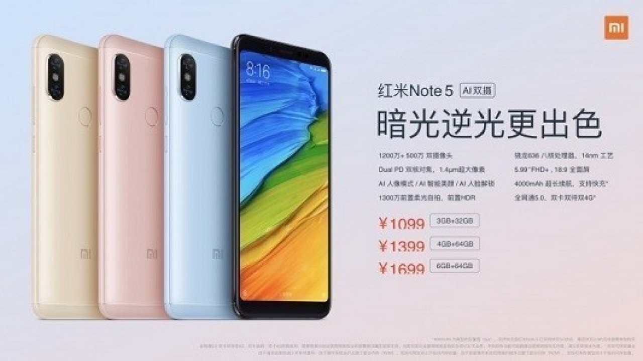 Xiaomi Redmi Note 5 Çin'de Yenilenmiş Özellikleriyle Duyuruldu