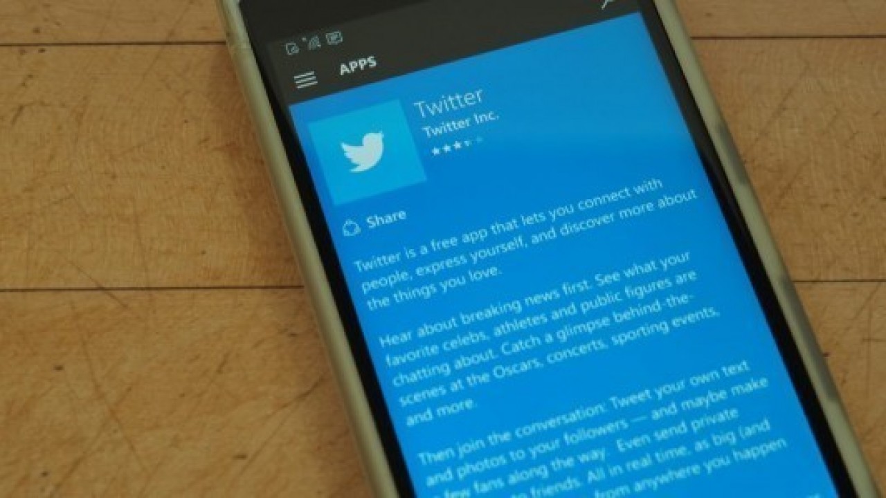 Twitter, Windows Phone 8.1'e olan desteğini kesti
