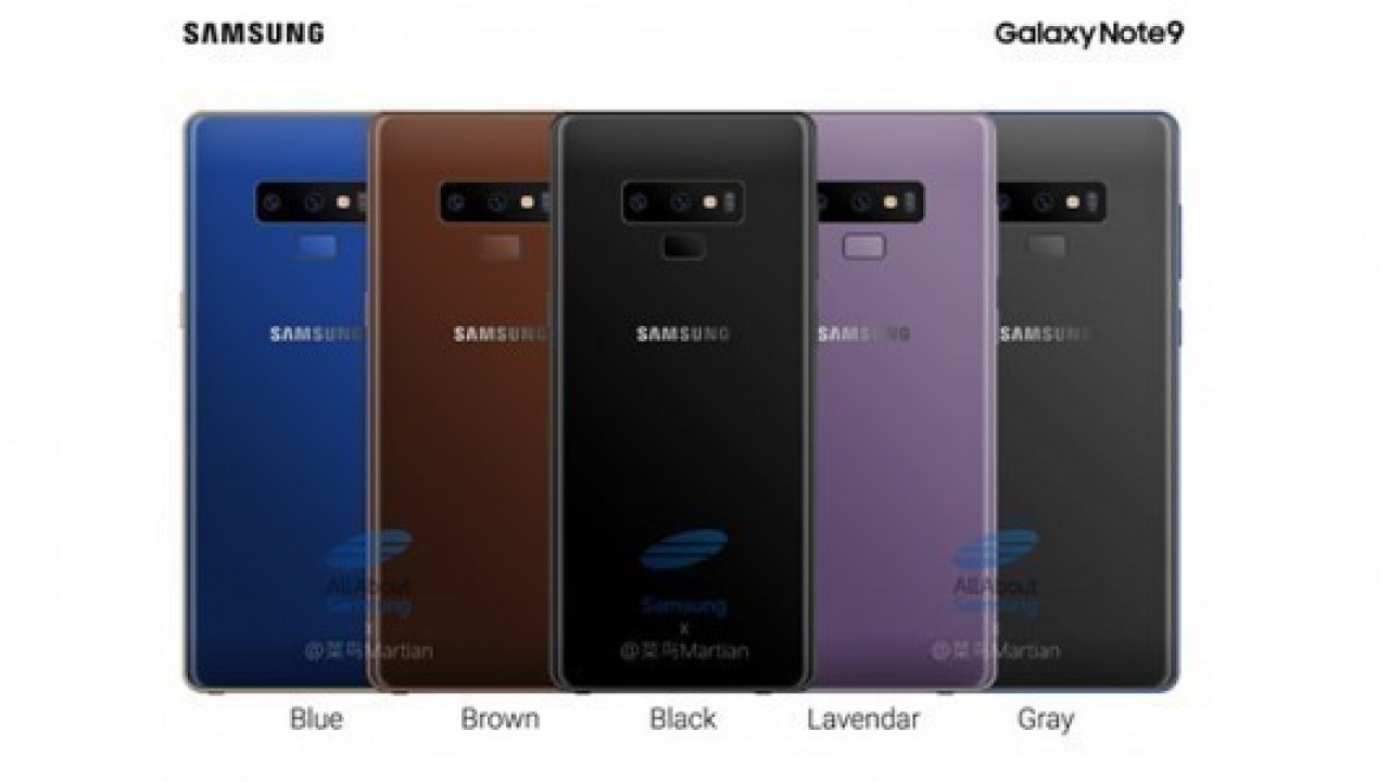 Note 9 farklı renk seçenekleriyle birlikte görüntülendi