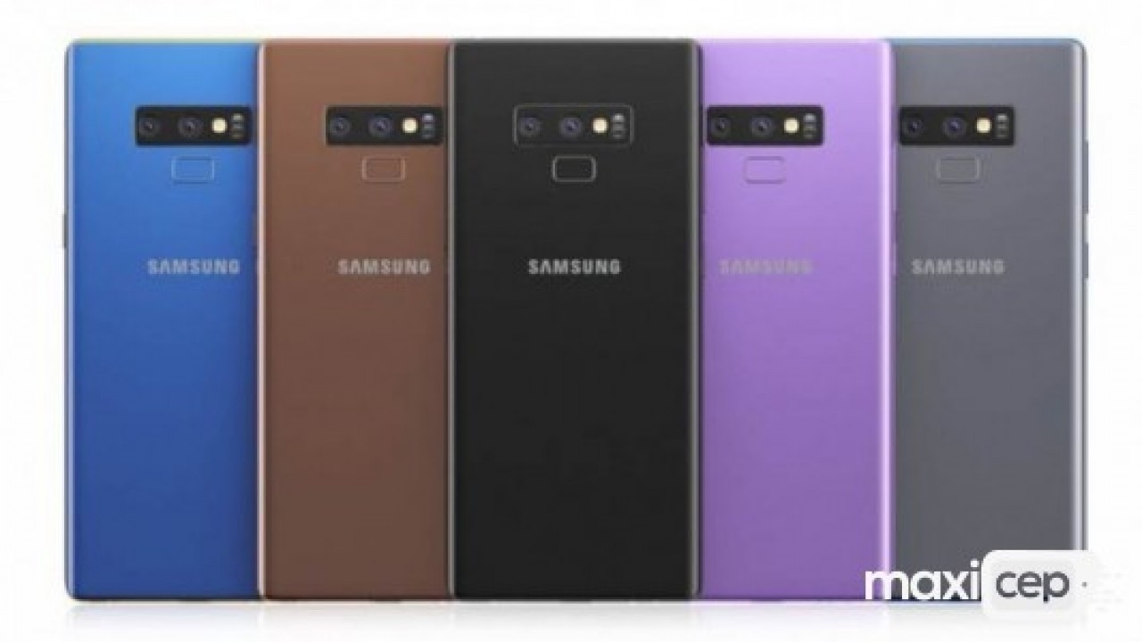 Galaxy Note 9'un 5 farklı renk seçeneği olacak