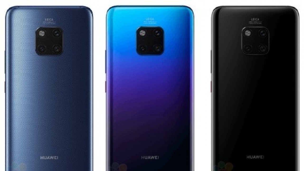 Huawei Mate 20 Pro'nun Üç Renk Seçeneğini Ortaya Koyan Görselleri Sızdırıldı