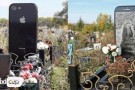 Kızına iPhone 6 benzeri mezar taşı yaptırdı