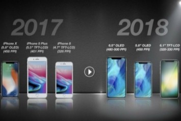 Apple, 2018 İPhone'lara 6.5 inç OLED ve 6.1 inç LCD Ekranlı İki Yeni İPhone Ekleyecek