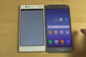 Nokia 3 ile Galaxy J5 hız karşılaştırılmasında, karşı karşıya