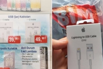 BİM bugün Apple şarj aletlerini ve Earpods kulaklığı satışa sundu