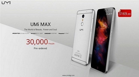 Umi Max akıllı telefon satışa sunuldu