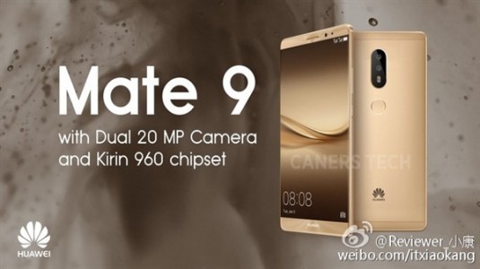 Huawei Mate 9 Özellikleri Belli Oluyor