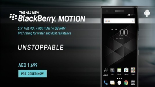 Yeni BlackBerry Motion için Ön Siparişler Başladı