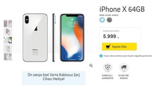 iPhone X'i Turkcell'den alacaklara, kablosuz şarj cihazı hediye