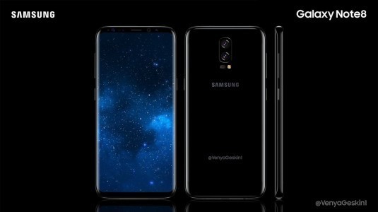 Samsung'un, Note 8'ine ait konsept görüntüleri