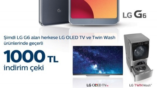 LG G6 Alana 1.000 TL Hediye Kuponu