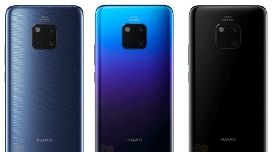 Huawei Mate 20 Pro'nun Üç Renk Seçeneğini Ortaya Koyan Görselleri Sızdırıldı