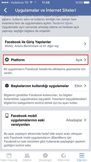 Facebook uygulamasında oyun davetleri nasıl engelleniyor?